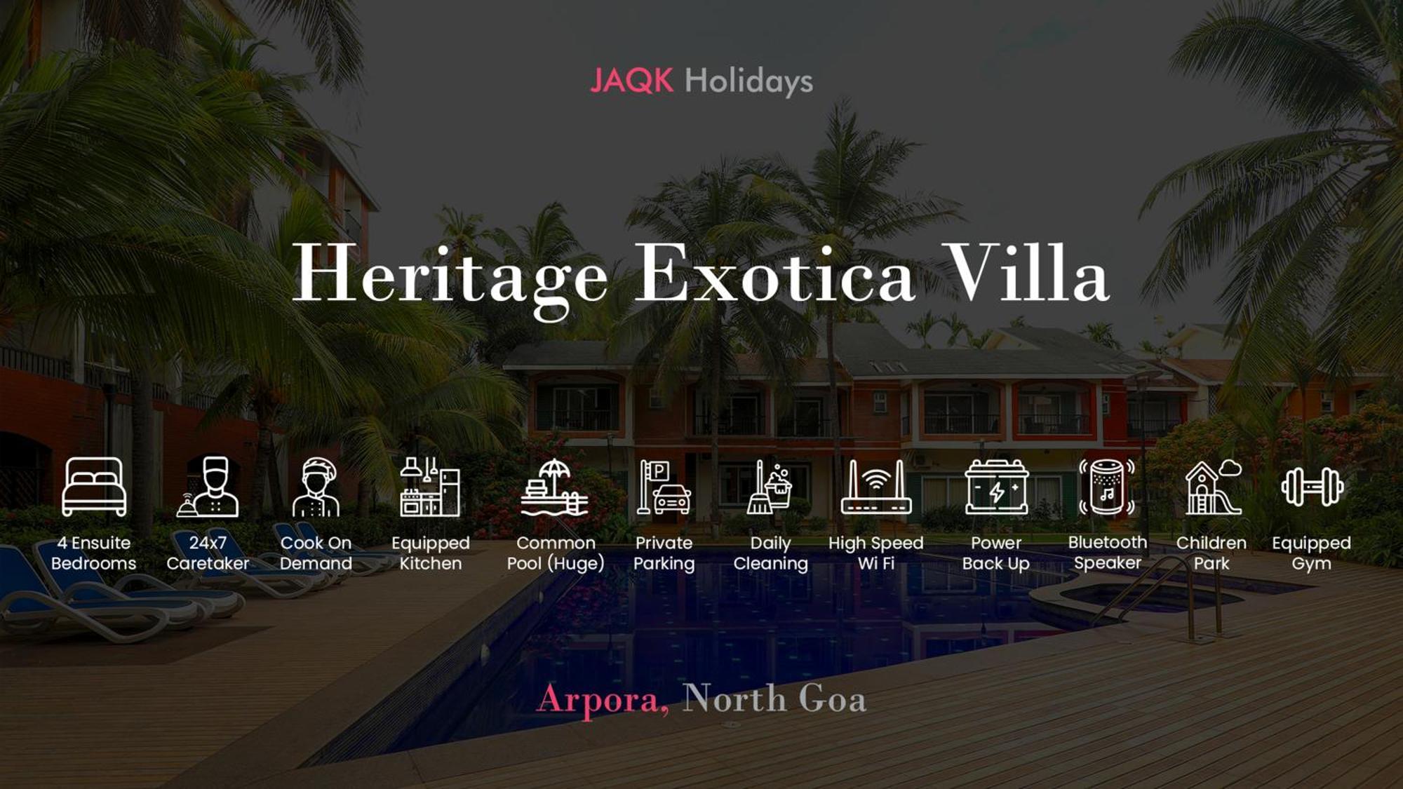 Heritage Exotica Villa - 4Bhk, Baga Exteriér fotografie